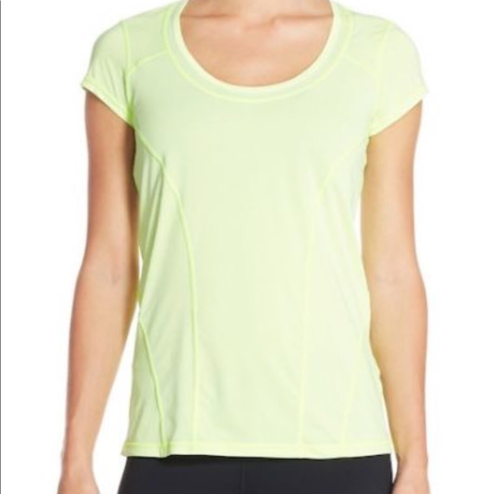 Zella short sleeve tee (color for $ is green ice)